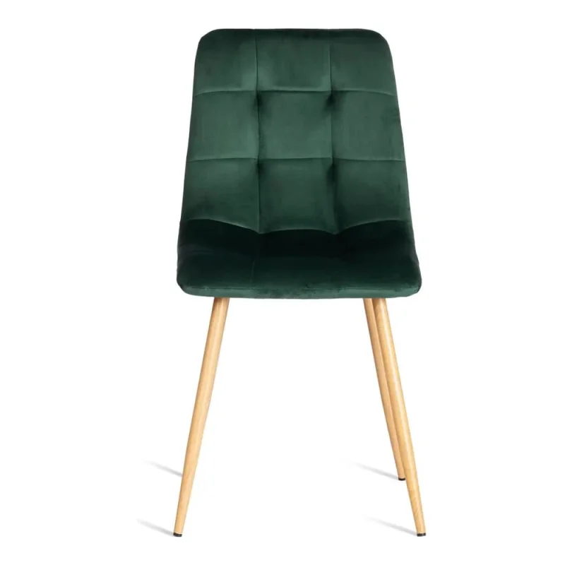 Стул Tetchair CHILLY mod. 7094-1, 1 шт в упаковке вельвет/металл, 44,5x52,5x86 см, dark green темно-зеленый HLR57, натуральный 21424