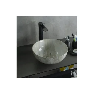 Раковина накладная Gid Mnc487 под камень глянцевая 32x32x14 54435