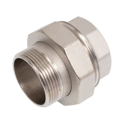 Сгон разъемный (американка) LD PRIDE DN40 (1 1/2") ВР/НР латунь никель с биркой LD.67.530.40