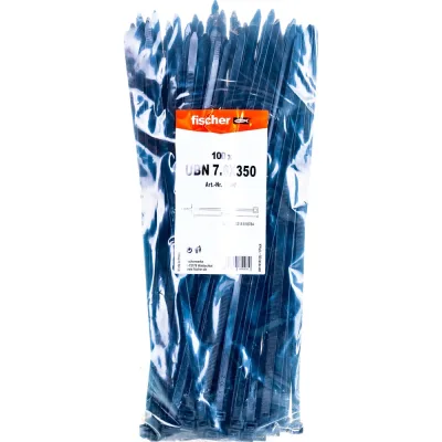Кабельная стяжка Fischer UBN 7.6X350 устойчивая к УФ 100 штук 87497