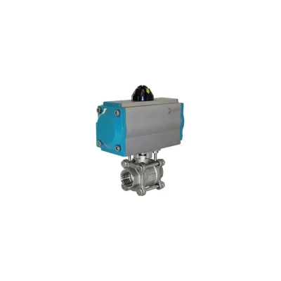 Кран шаровой муфтовый NEWKEY (3PC), AISI304 DN40 (1_1/2), с односторонним пневмоприводом AT75S NK-BMTp40/4*AT75S