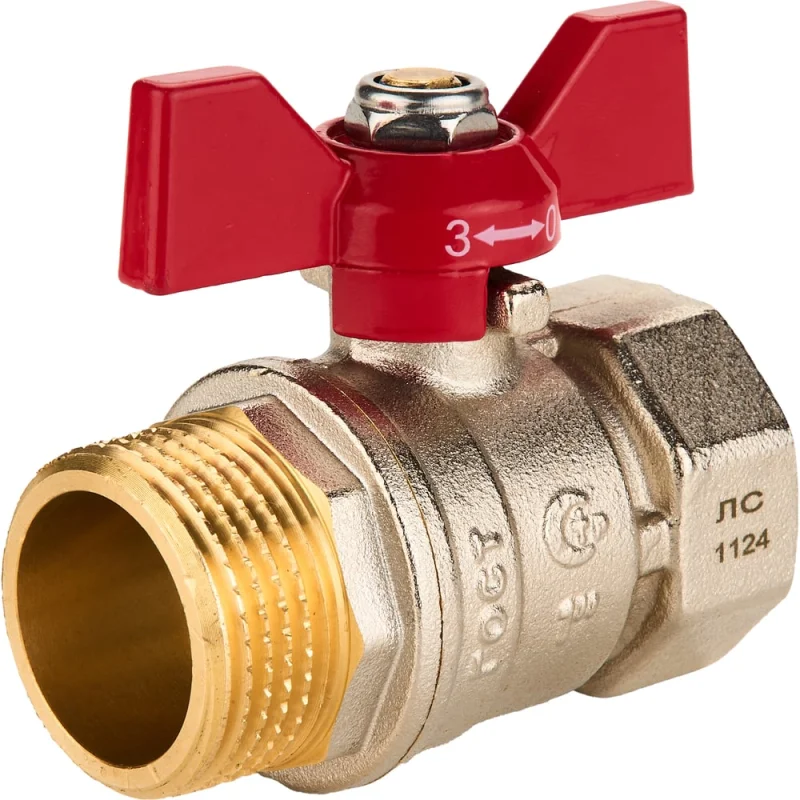 Шаровый кран SANEXT ГОСТ, PN40, Ду 25, ВР-НР 1" бабочка 8763
