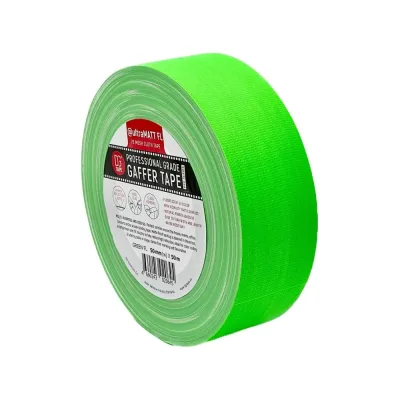 Клейкая лента DGTAPE ultraMATT - Гаффа тейп 50мм/50м - Зеленый (светится в ультрафиолете) UMF50/50/G