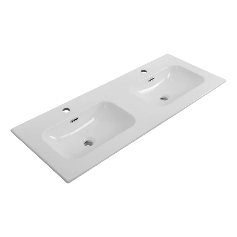 Керамическая раковина с двумя чашами Cezares 1210x460x155 мм CZR-8073-120-2