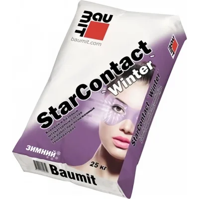 Клеевой и базовый штукатурный состав Baumit StarContact Winter, 25 кг 25 кг (1004)