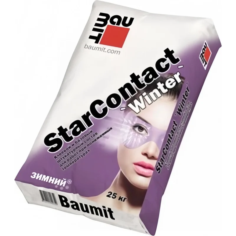 Клеевой и базовый штукатурный состав Baumit StarContact Winter, 25 кг 25 кг (1004)