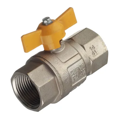 Кран шаровой газовый Tiemme 1 ВР(г) х 1 ВР(г) бабочка