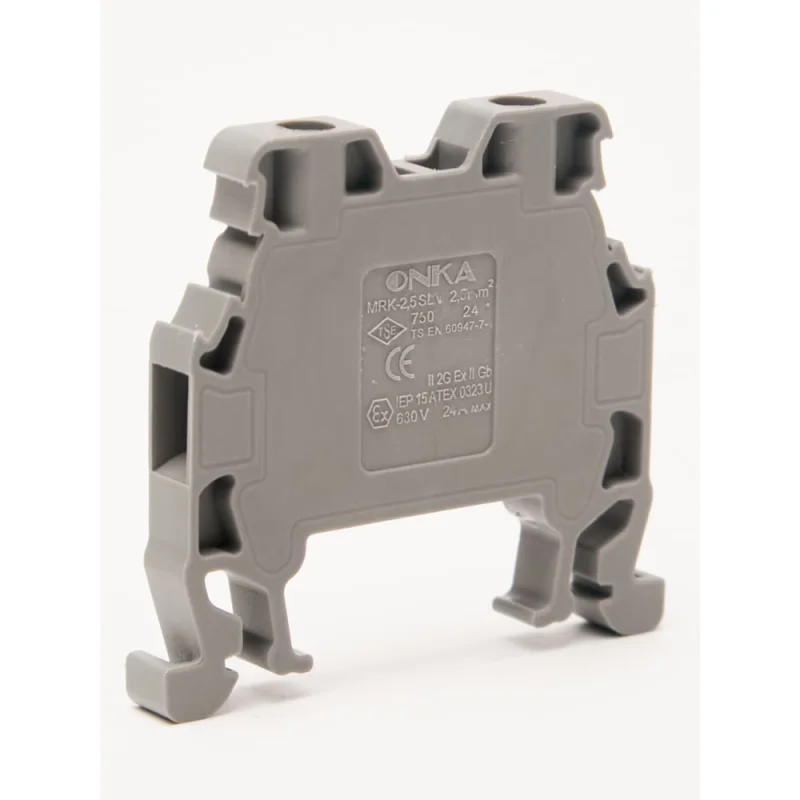 Клемма винтовая ONKA MRK 2,5S, 2,5 кв мм, серый 1010132