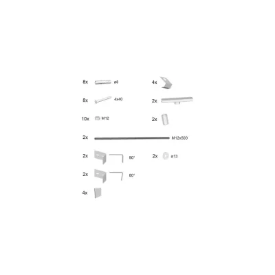 Крепление панели Ravak 10°, Be Happy II, Chrome L/R B28100000N 00000018089