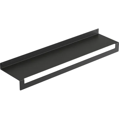 Полка для ванны Граф Держалкин horizon1 с полотенцесушителем, 500x115x60,черная H1-pol-ч
