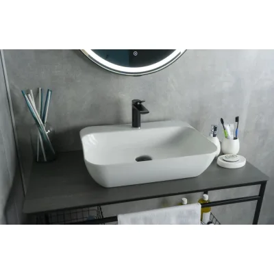 Раковина накладная Gid N9047 белая 55x42x15 51184