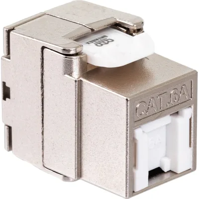 Модуль Keystone DATAREX кат.6a, STP, 1xRJ45, T568A/B, без инструмента, белый DR-510820