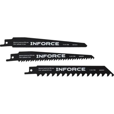 Набор полотен по дереву и металлу 152x8,5/4/1,4 мм, 3шт Inforce 11-01-738