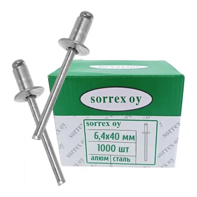 Заклепка вытяжная SORREX алюминий/сталь 6,4x40 OY 1000 штук 2ASD 64400