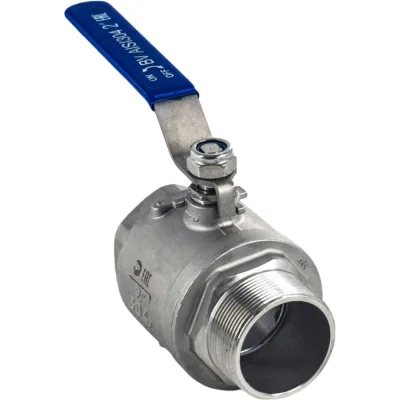 Кран шаровый муфтовый двусоставной NEWKEY (2PC) ВР/НР, нержавеющий AISI304 DN50 (2"), (CF8), PN40 NK-BMFL50/4