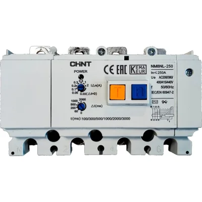 Дифференциальный модуль CHINT NM8NL-250 4P RCD1 449982