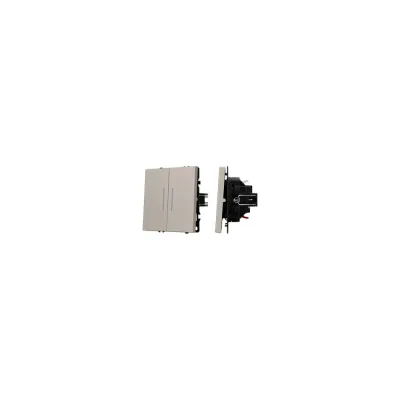 Механизм звонкового выключателя двухклавишный Arlight LED SWT-NOBE-MKR2-SFPL-L-CA кашемир, 1шт 061787(1)