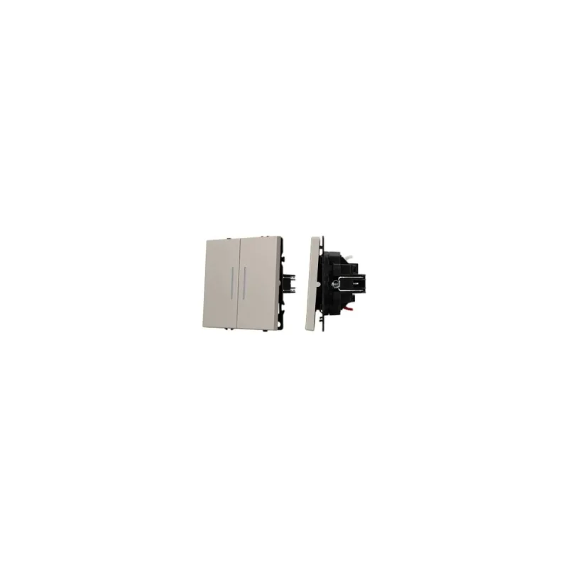 Механизм звонкового выключателя двухклавишный Arlight LED SWT-NOBE-MKR2-SFPL-L-CA кашемир, 1шт 061787(1)