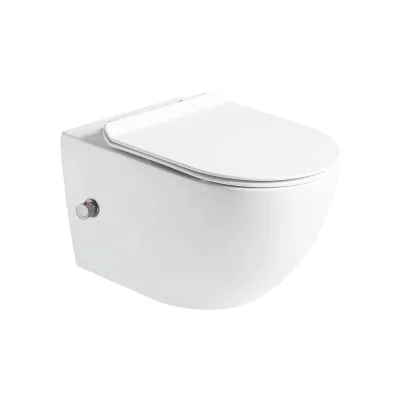 Подвесной унитаз Santi Line безободковый, смыв Tornado с встроенным смесителем и функцией биде SL-5002T-SM/BD