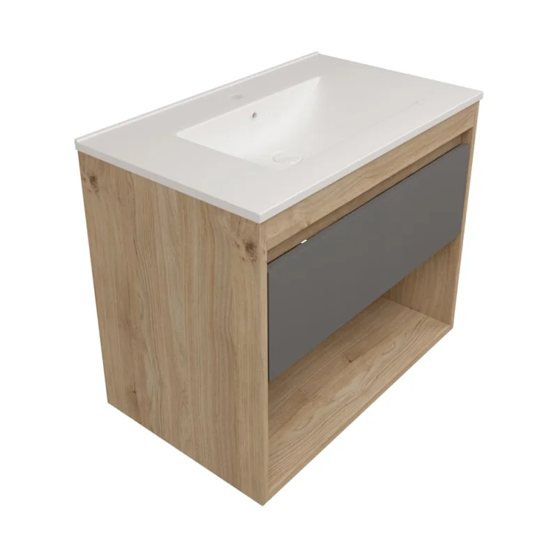 Фасад для тумбы в ванную Teymi 75 см Vitra цвет графит T60413 ЦБ-00272677