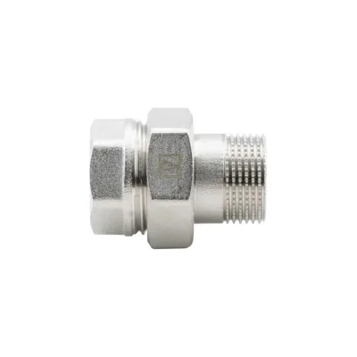 Американка прямая ALATO (разъемная муфта, сгон) ВР-НР, латунь никелированная 3/4 (5/70) 0131-2020
