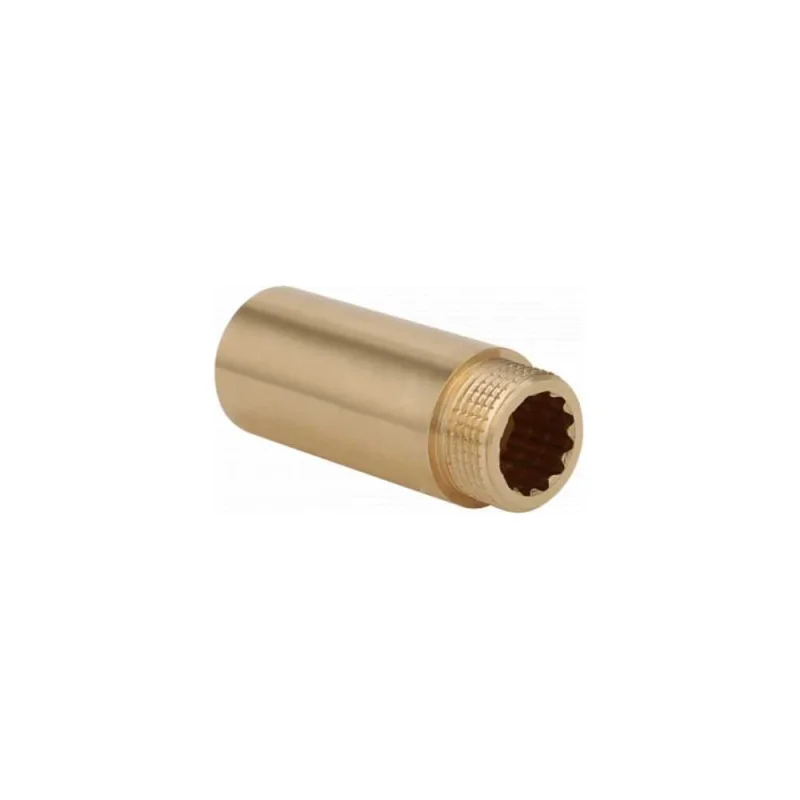 Удлинитель ВР-НР, латунный Gappo 1/2" х 100 мм (уп. из 5 шт.) G1221.04100