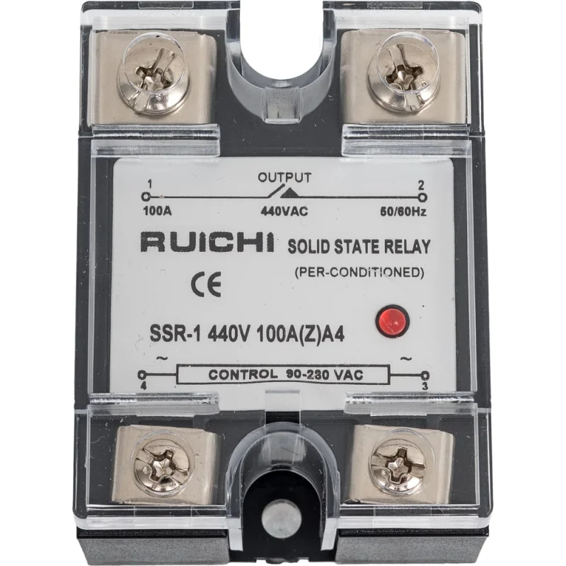 Твердотельное реле: SSR-1 RUICHI 440V 100A(Z)A4 (90-280v) 60935