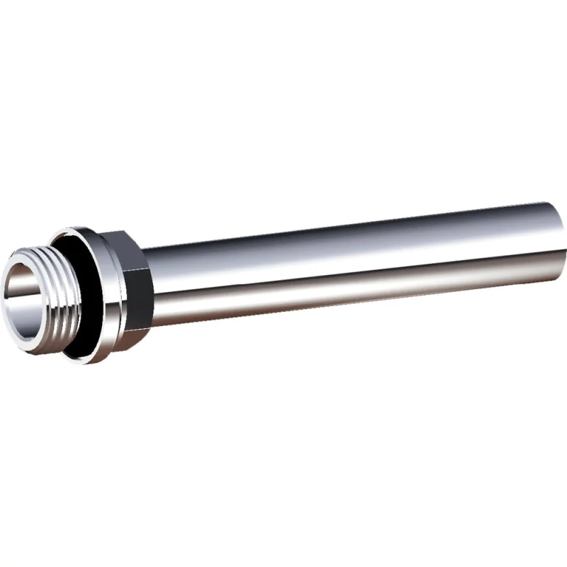 Трубка хромированная, медная FAR ф15, L=100 мм, 1/2, НР, с EPDM FC 8875 1210