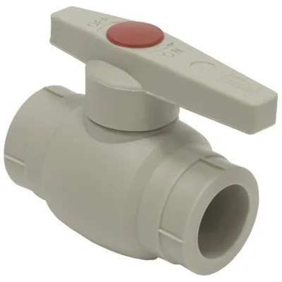 Кран шаровой TEBO PPR, 50 мм, серый 031060105