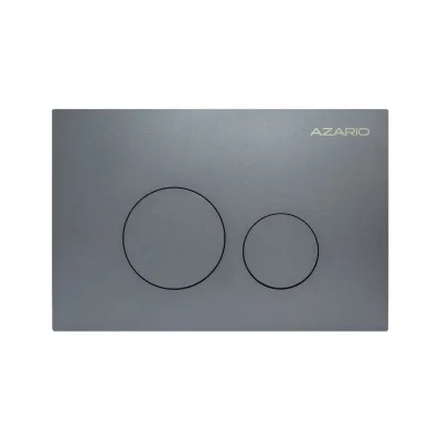 Клавиша смыва Azario AZ-SS-002-GG Нью-ТС из нержавеющей стали, круглая, оружейная сталь, 245×162,5×30,4 мм, для инсталляций AZ-G12 и AZ-TS006T 00098422