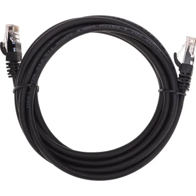 Патч-корд U/UTP REXANT CAT 6, RJ45-RJ45, 26AWG, LSZH, черный, 3м 02-0292-3