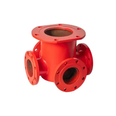 Крест фланцевый с пожарной подставкой КЗСД ППКФ Ду-200х150 Ру10 1000027