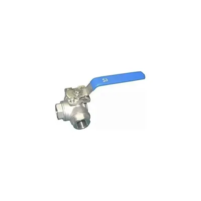 Кран шаровой DN.ru 316-316-PTFE-SP-3T-T-ISO-H Ду32 Ру63 ZGY с ISO фланцем и рукояткой D160-80238