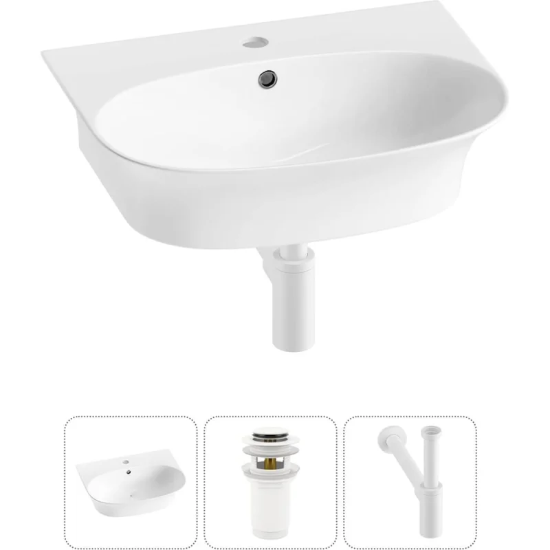 Комплект Wellsee 3 в 1 Lavinia Boho Bathroom Sink накладная/подвесная раковина 55x43 см 20216700R