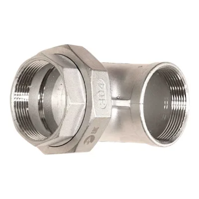 Американка угловая NEWKEY вр/вр нержавеющая сталь AISI304 DN50 (2), (CF8), PTFE, PN16 NK-ADY50/4