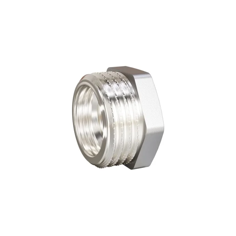 Футорка LD PRIDE DN15х8 (1/2" НР х 1/4" ВР) латунь никель с биркой LD.67.517.15х8