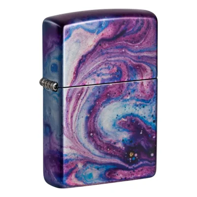 Зажигалка Zippo Universe Astro с покрытием 540 Tumbled Chrome, латунь/сталь, сиреневая, 38x13x57 мм 48547