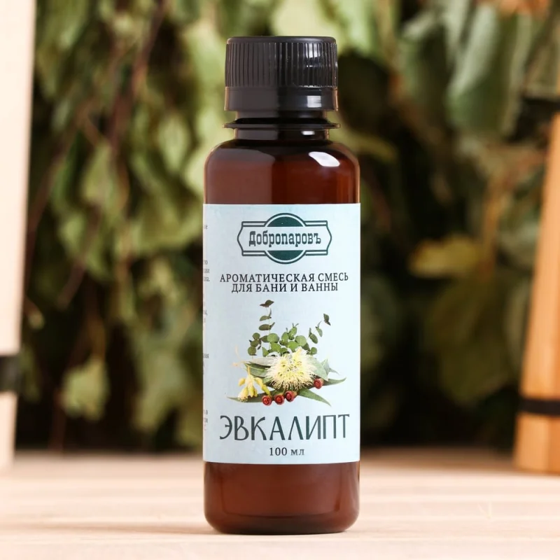 Натуральная ароматическая смесь Добропаровъ Эвкалипт для бани и ванны, 100 мл 2870507