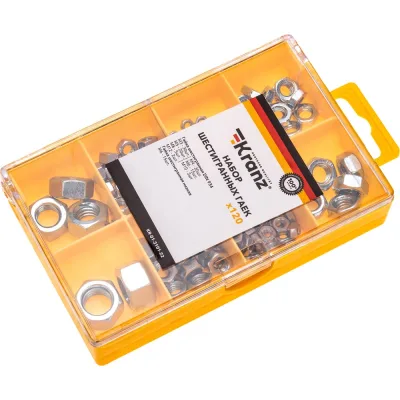 Набор шестигранных гаек Kranz (120 шт/уп) KR-01-3101-22
