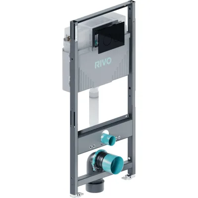 Комплект RIVO SYSTEMS Инсталляция для унитаза со сливным баком RIVO Set A + Панель смыва RIVO Touch Neo Черный глянцевый ( 1 шт. ) 200001.5
