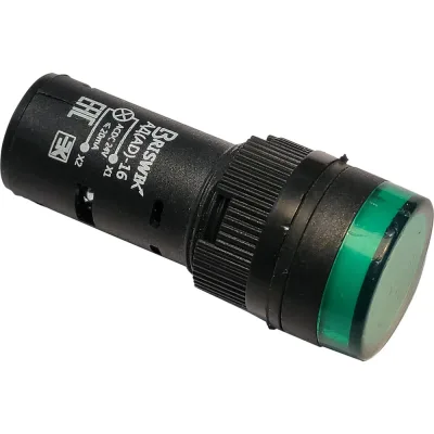 Индикатор светодиодный Briswik АД(AD)-16 зеленый 24В AC/DC IP65 16AC/DC24V-g.BR