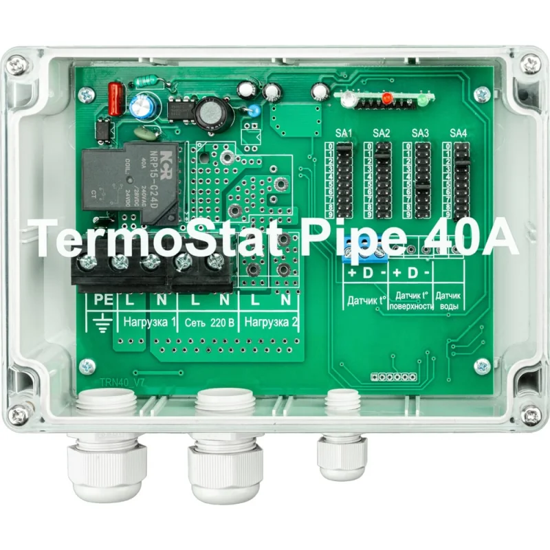 Терморегулятор REXANT TermoStat Pipe 40A, IP65 51-0841