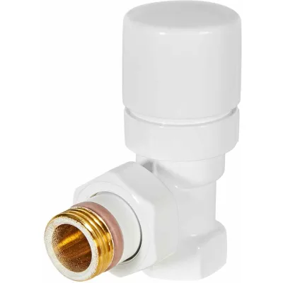 Клапан термостатический STOUT SVTD-0002-000015W Design белый, угловой 1/2 RG00943679AS9E