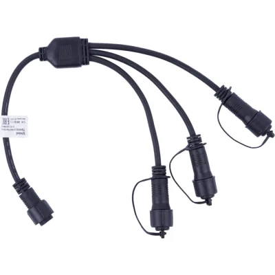 Провод-разветвитель для гирлянд серии F90PRO. 0.4м. 3 выхода. UCX-F90 S3/0.4M/BK Uniel UL-00013235
