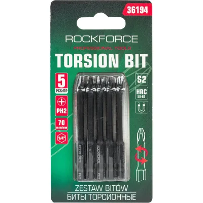 Биты торсионные, набор 5 предметов Rockforce RF-36194(60922)