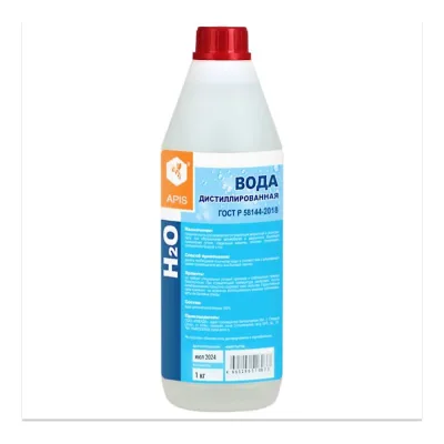 Дистиллированная вода, бутылка 1 кг APIS RUQ-021-0010