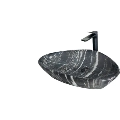 Раковина Gid Mnc206 накладная, под камень глянцевая, 59x39x13 54427