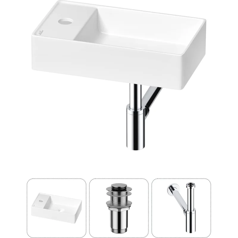 Мини-раковина для ванной комнаты или туалета Wellsee WC Area в наборе 3 в 1 20213798R
