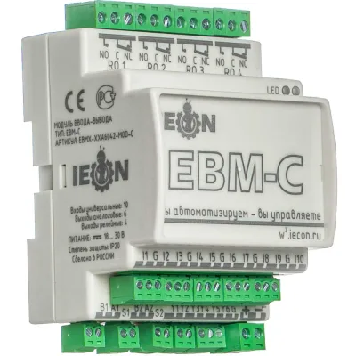 Модуль входов-выходов IECON EBM-C, 2 порта RS485, ModBUS RTU EBMX-XXA6042-MOD-C