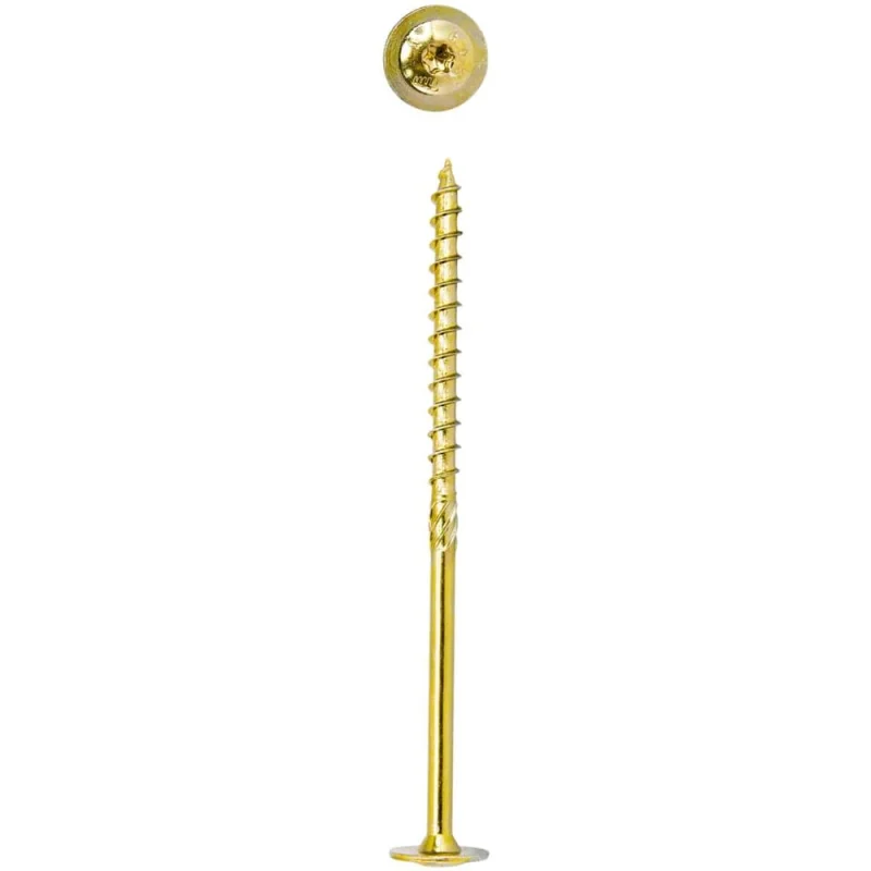 Саморез 23 Болта 10x280 мм, по дереву, с прессшайбой, Тorx, ЖЦ, 5 шт. 10280Wh